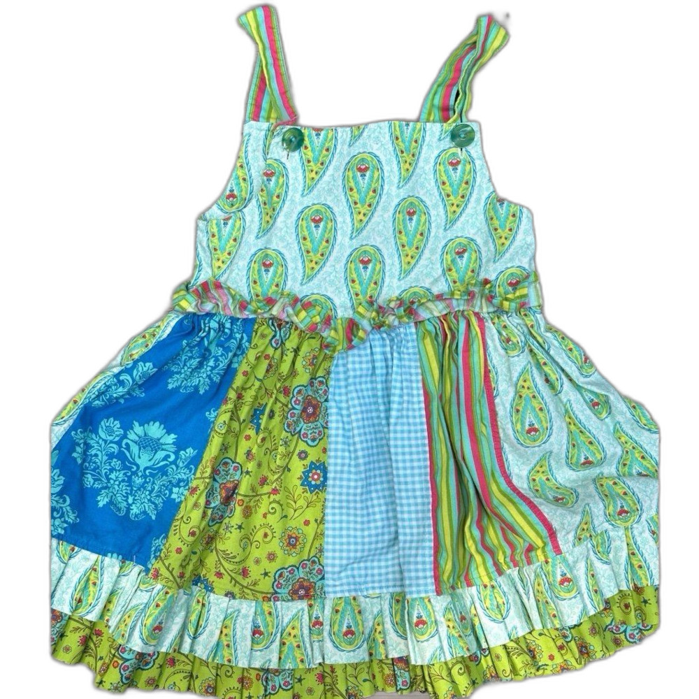 3 Charms Boutique by Jodie Pierce Girls Apron Dress Sz 4